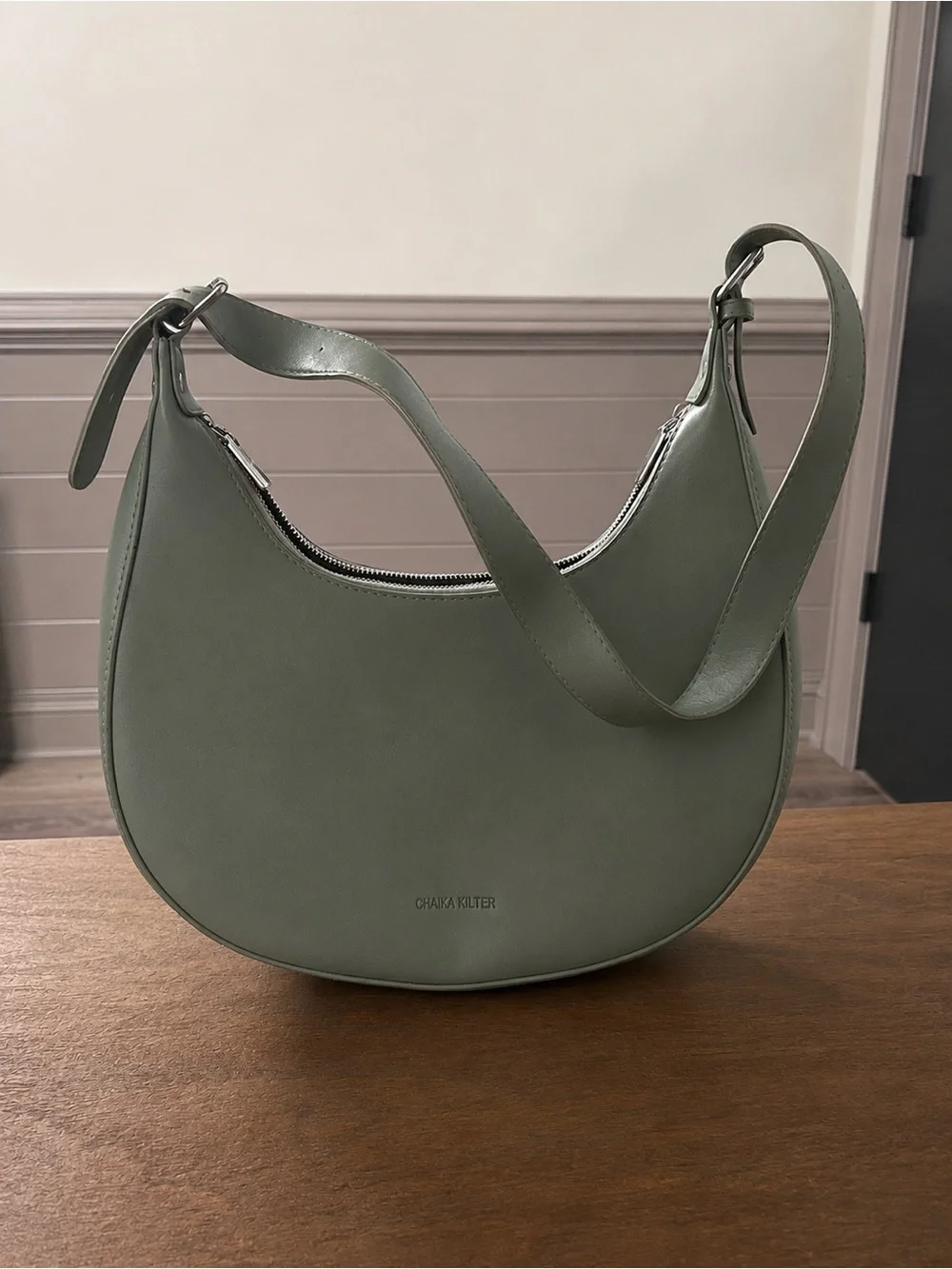Olive Crescent Shoulder Bag